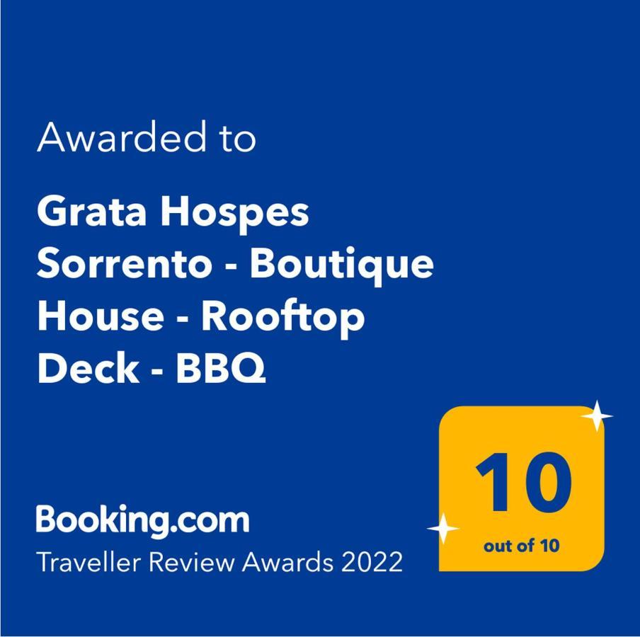Grata Hospes Sorrento - Boutique House - Rooftop Deck - Bbq Eksteriør billede